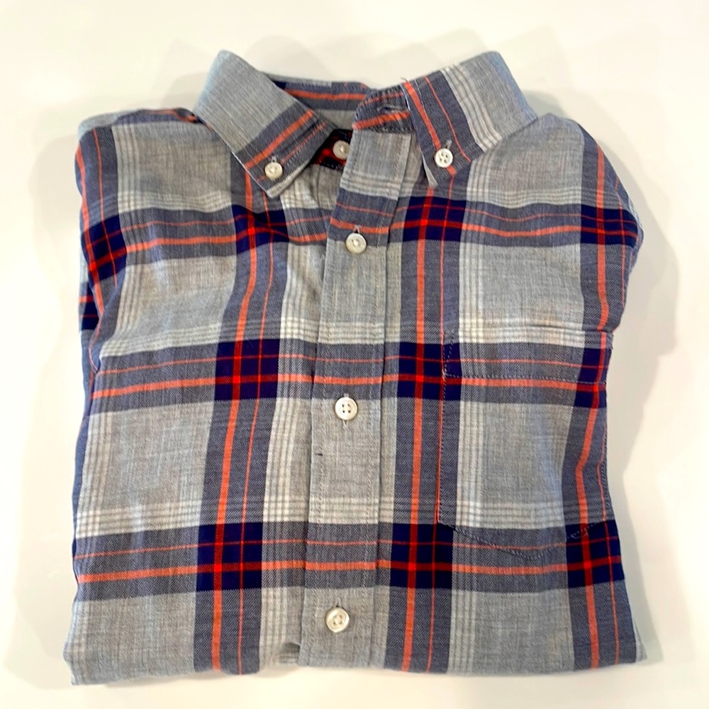 J. Crew Plaid Cotton Button-Down size 10